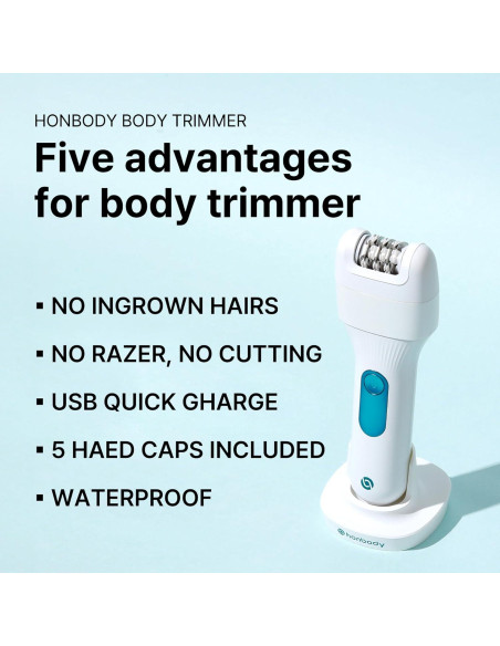 Epilador 5-en-1 Honbody HM-208 Inalámbrico para Piel Sensible