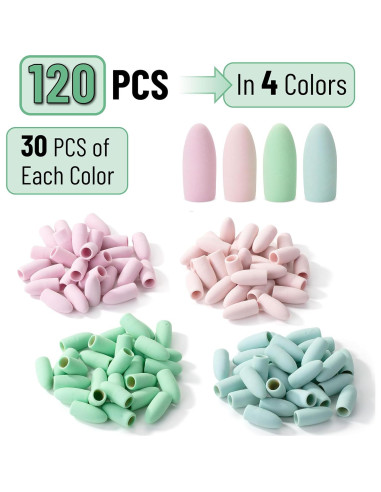 Borradores para lápices Mr. Pen, paquete de 120 colores pastel