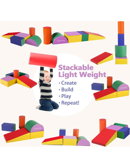 Bloques de Escalada Kinder King 5 Piezas para Bebés 1-3 Años