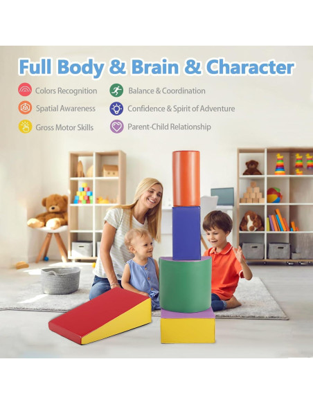 Bloques de Escalada Kinder King 5 Piezas para Bebés 1-3 Años