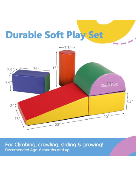 Bloques de Escalada Kinder King 5 Piezas para Bebés 1-3 Años