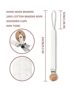 Clip de Chupete Kapihouse 23.4 cm Set 3 Unidades Niña 2