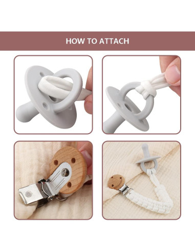 Clip de Chupete Kapihouse 23.4 cm Set 3 Unidades Niña