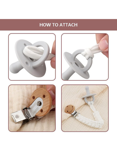 Clip de Chupete Kapihouse 23.4 cm Set 3 Unidades Niña