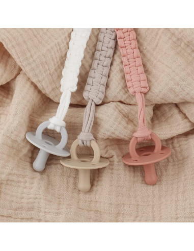Clip de Chupete Kapihouse 23.4 cm Set 3 Unidades Niña