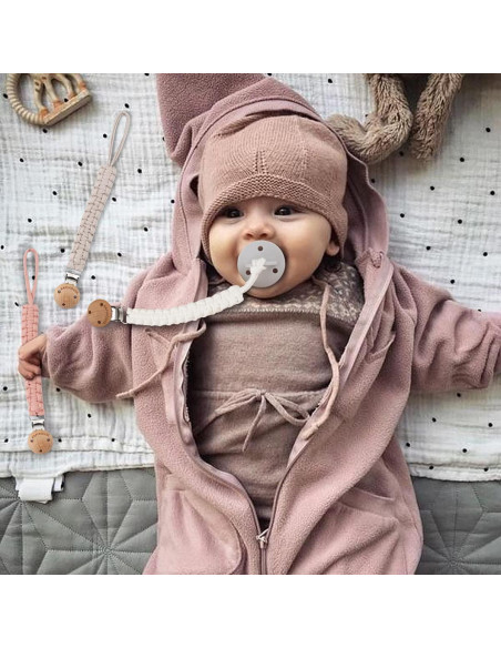 Clip de Chupete Kapihouse 23.4 cm Set 3 Unidades Niña