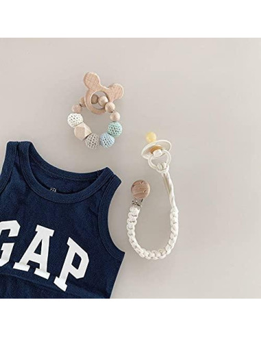 Clip de Chupete Kapihouse 23.4 cm Set 3 Unidades Niña