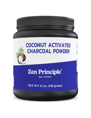 Polvo de Carbón Activado de Coco Zen Principle 340g - Blanquea Dientes