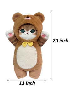 Almohada de Juguete de Peluche Gato Marrón 50.8 cm QHUACIZJL 2