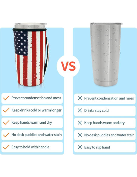 Manga de neopreno aislante AJLTPA para taza 20oz Floral