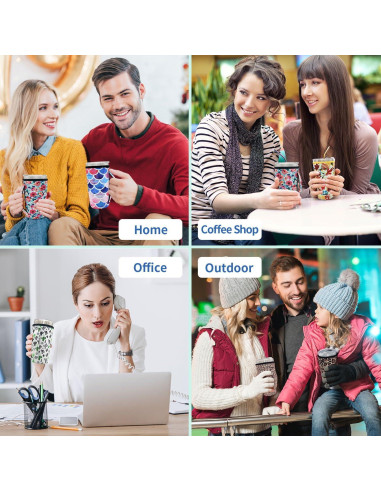 Manga de neopreno aislante AJLTPA para taza 20oz Floral