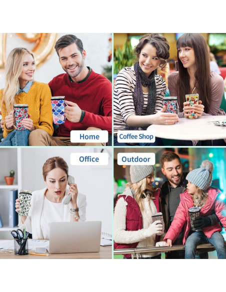 Manga de neopreno aislante AJLTPA para taza 20oz Floral