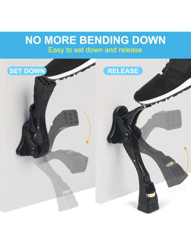 Tope de puerta ajustable ENYZTBI negro 11.7 cm x 4.1 cm