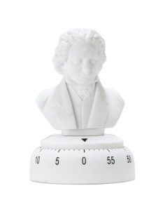 Temporizador de Cocina Kikkerland Beethoven 60 Minutos Blanco