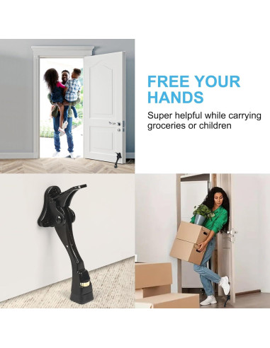 Tope de puerta ajustable ENYZTBI negro 11.7 cm x 4.1 cm