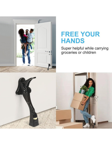 Tope de puerta ajustable ENYZTBI negro 11.7 cm x 4.1 cm