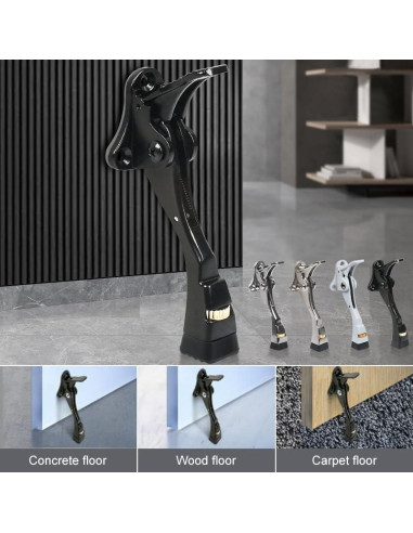 Tope de puerta ajustable ENYZTBI negro 11.7 cm x 4.1 cm