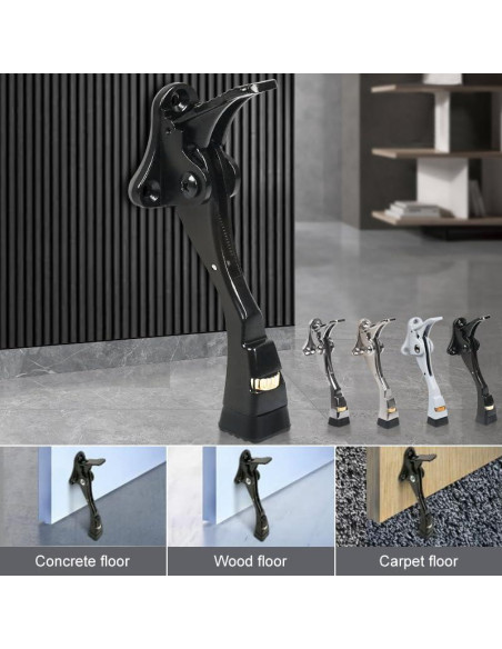 Tope de puerta ajustable ENYZTBI negro 11.7 cm x 4.1 cm