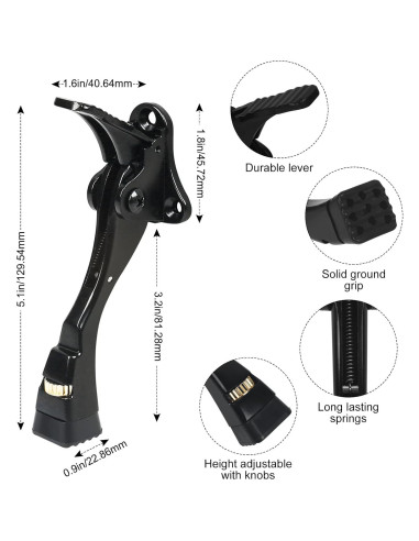 Tope de puerta ajustable ENYZTBI negro 11.7 cm x 4.1 cm