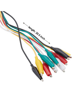 Juego de Cables de Prueba WGGE WG-026 10 Piezas 5 Colores 52 cm 2
