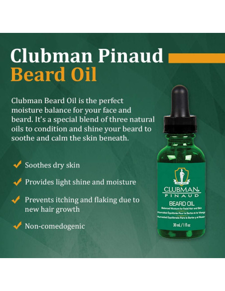 Aceite para Barba Clubman Pinaud 2x28ml Hidratante
