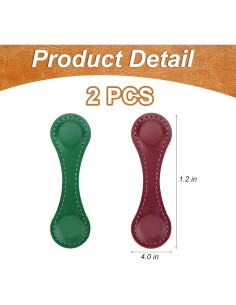 2 Marcadores Magnéticos de Cuero Mity Rain Doble Cara Vintage 2