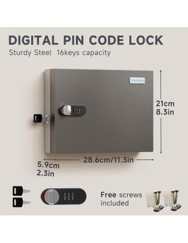Caja de Llaves WeHere con Cerradura de Combinación 16 Llaves