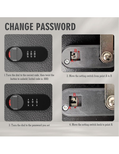 Caja de Llaves WeHere con Cerradura de Combinación 16 Llaves