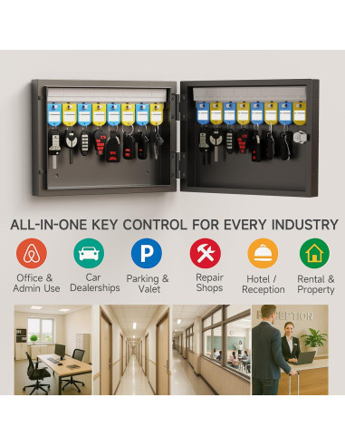 Caja de Llaves WeHere con Cerradura de Combinación 16 Llaves