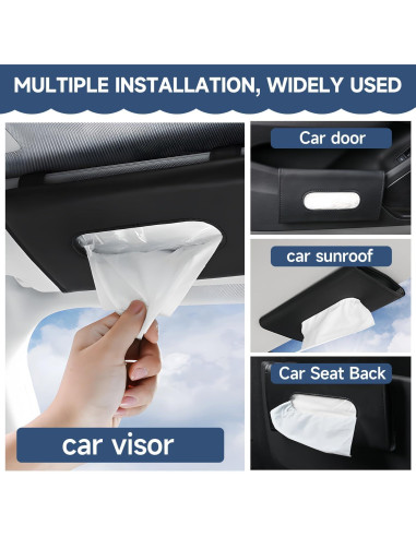 Soporte de Tejidos para Auto BIPROS 2 Paquetes Negro