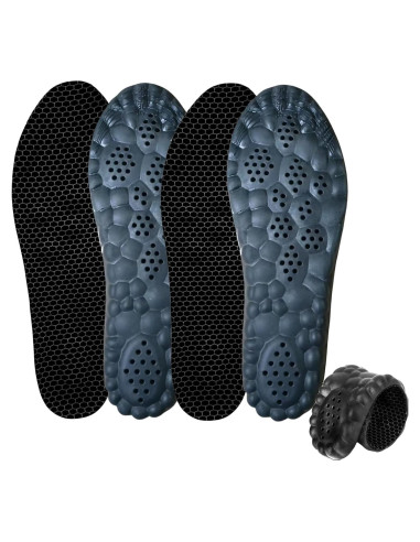 Plantillas 4D Cloud para Mujeres - Comodidad y Soporte Todo Negro