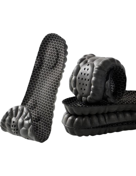 Plantillas 4D Cloud para Mujeres - Comodidad y Soporte Todo Negro