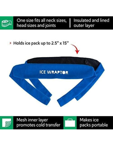 Bandana Ice Wraptor Heat Wave con Inserto Reutilizable 6.35x38.1cm