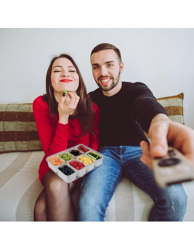 Contenedor Snackle Box 2 Paquetes 8 Compartimentos 29x21cm