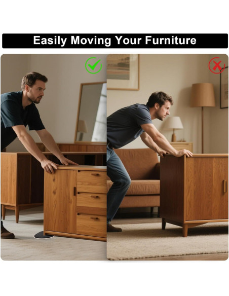 Deslizadores de Muebles 8PCS Nueva Espacio 24.1x14.6cm Beige