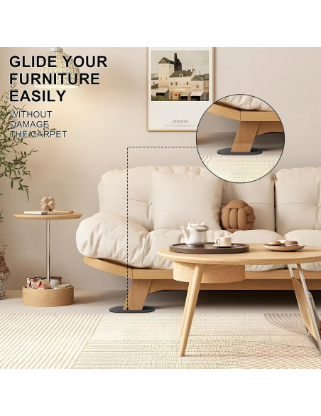 Deslizadores de Muebles 8PCS Nueva Espacio 24.1x14.6cm Beige