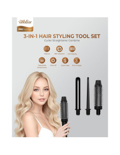 Juego de Plancha de Cabello 3 en 1 Ukliss - Varita, Cepillo y Rizador 2