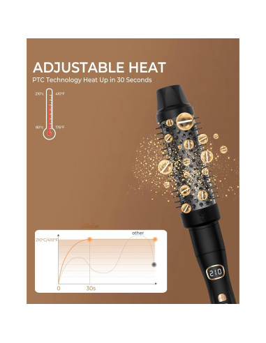 Juego de Plancha de Cabello 3 en 1 Ukliss - Varita, Cepillo y Rizador