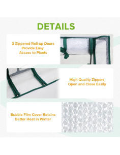 Invernadero Bajo EAGLE PEAK 243.84x91.44x91.44 cm con Cremallera 2
