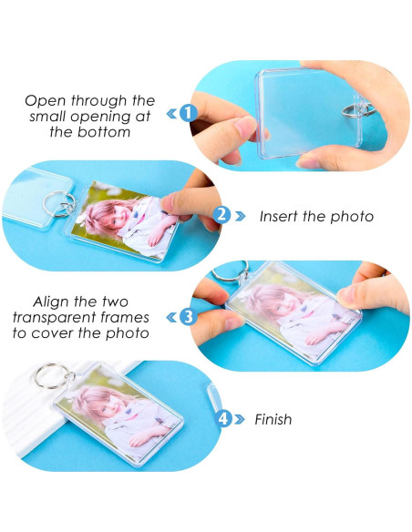 Llavero de Foto 12 Pcs ZHLISHQINJJ Acrílico Transparente Llavero de Foto 12 Pcs ZHLISHQINJJ Acrílico Transparente