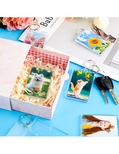 Llavero de Foto 12 Pcs ZHLISHQINJJ Acrílico Transparente
