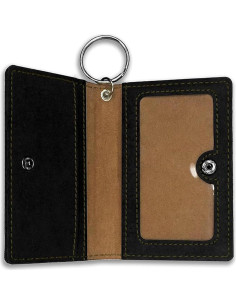Billetera Porta ID Personalizada LaserGram - Negro/Dorado 2