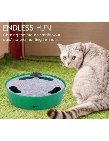 Juguete Interactivo para Gatos Pawaboo Verde - Ratón Automático