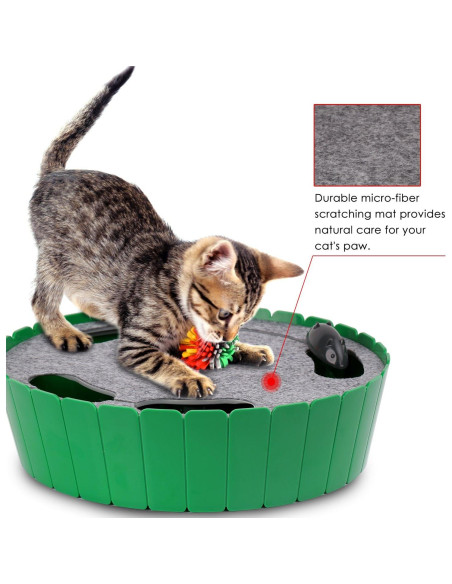 Juguete Interactivo para Gatos Pawaboo Verde - Ratón Automático
