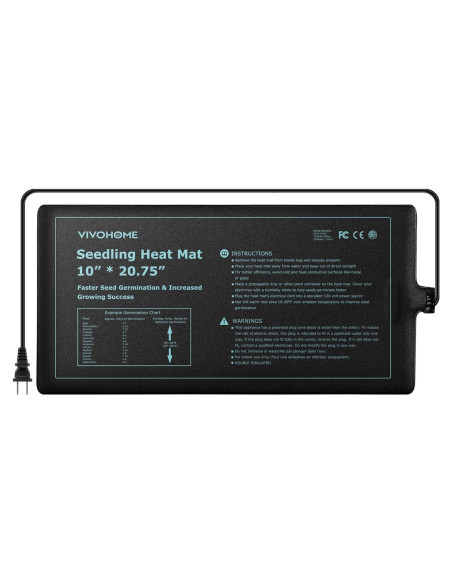 Almohadilla Térmica VIVOHOME 20W para Plántulas 25.4x52.7cm
