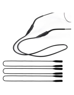 Correa de Gafas de Silicona UPIONIC - 55cm, 3 Unidades, Negro