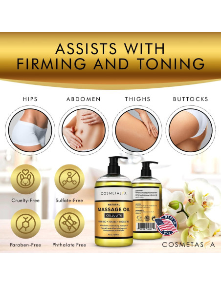 Aceite de Masaje Anticelulitis Cosmetasa 248 ml - Natural y Hidratante