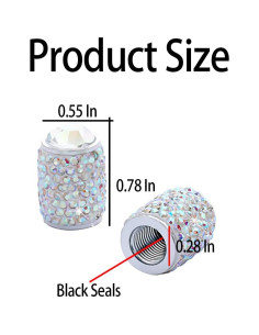 Tapas de Válvula Bling Zipelo - Paquete de 4 - Color AB 2