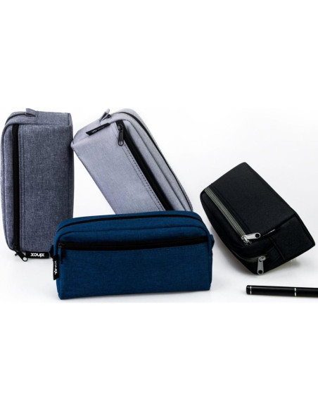 Estuche de Lápices xincx Gris Oscuro Gran Capacidad 20x6.3 cm Estuche de Lápices xincx Gris Oscuro Gran Capacidad 20x6.3 cm
