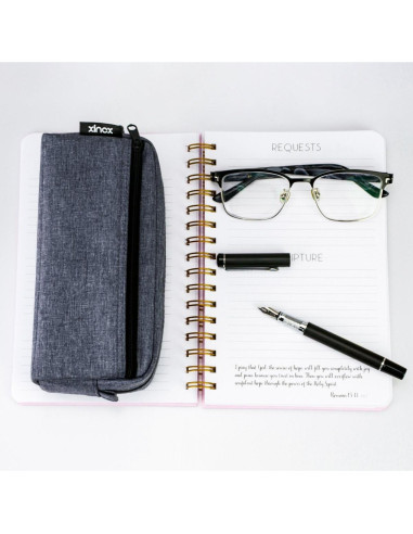 Estuche de Lápices xincx Gris Oscuro Gran Capacidad 20x6.3 cm